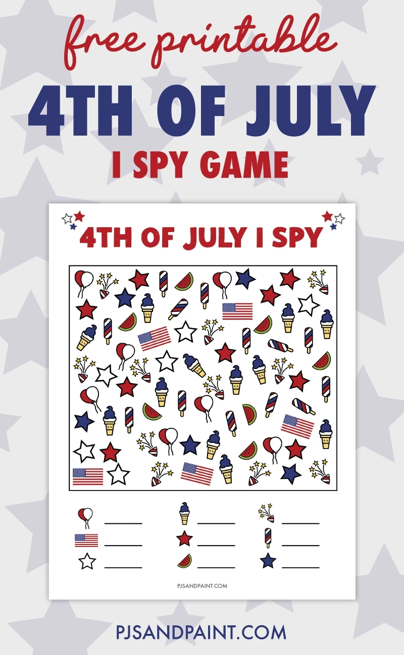 Free Printable 4Th Of July I Spy - Pjs And Paint pertaining to Fourth of July Games Printable