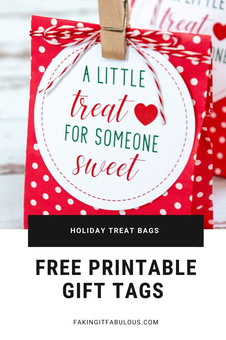Free Printable A Little Treat For Someone Sweet Gift Tags with Just a Little Treat For Someone Sweet Free Printable