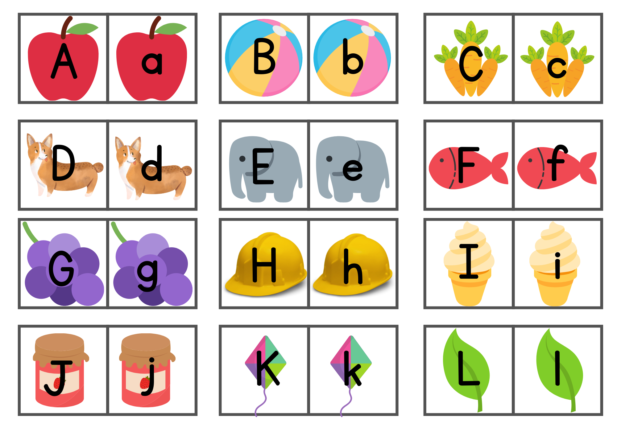 Free Printable Abc Memory Matching Game - Lovinghomeschool with regard to Free Printable Memory Games