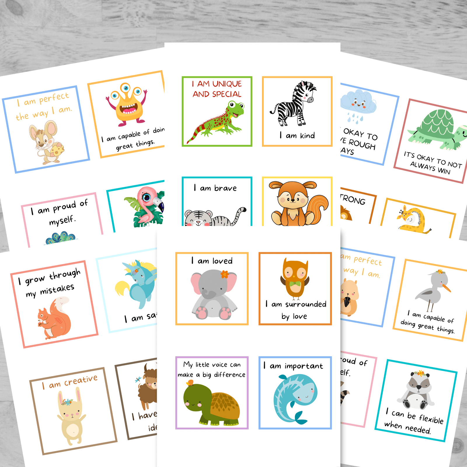 Free Printable Affirmation Cards For Kids within Free Printable Affirmations