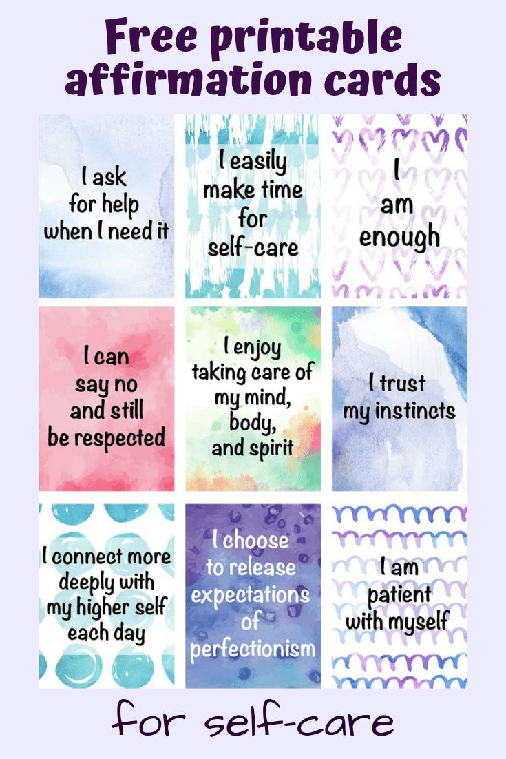 Free Printable Affirmation Cards For Moms. Lovely Watercolor regarding Affirmation Cards Free Printable