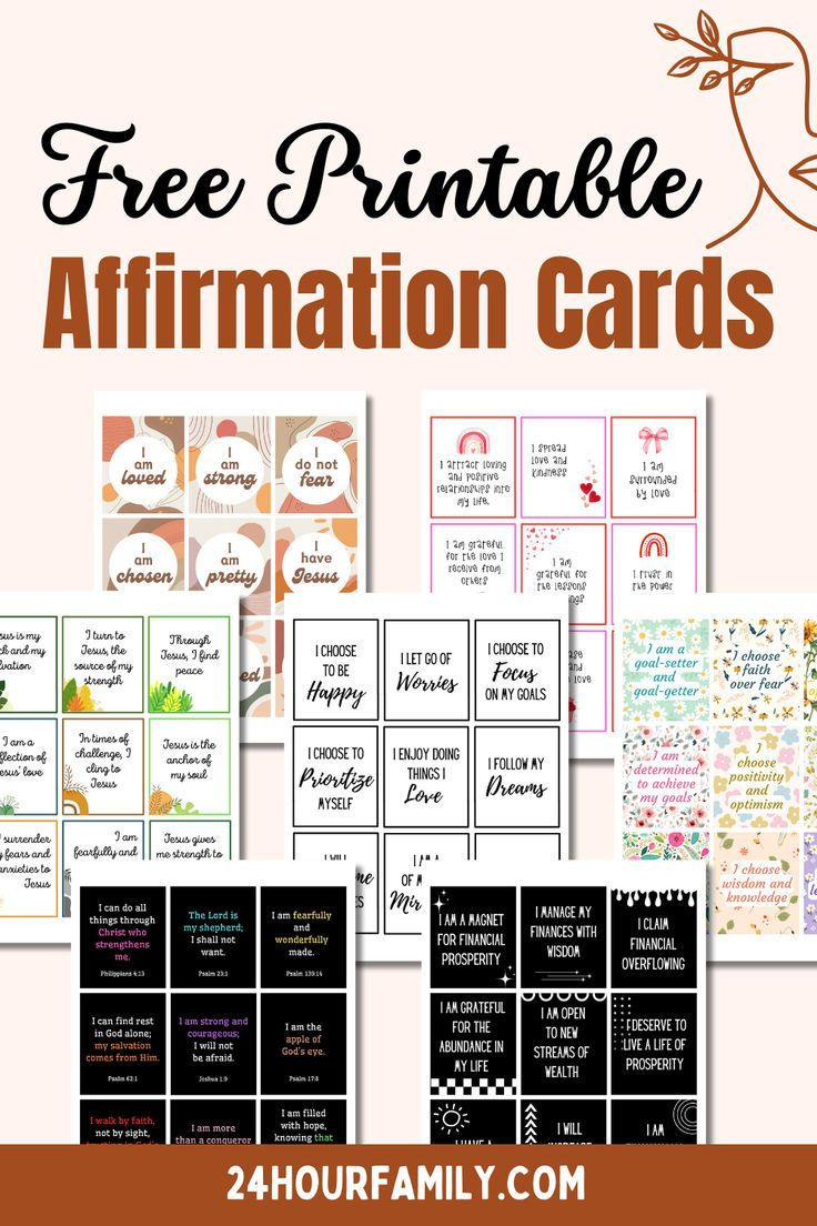 Free Printable Affirmation Cards With Bible Verses pertaining to Free Printable Bible Affirmations