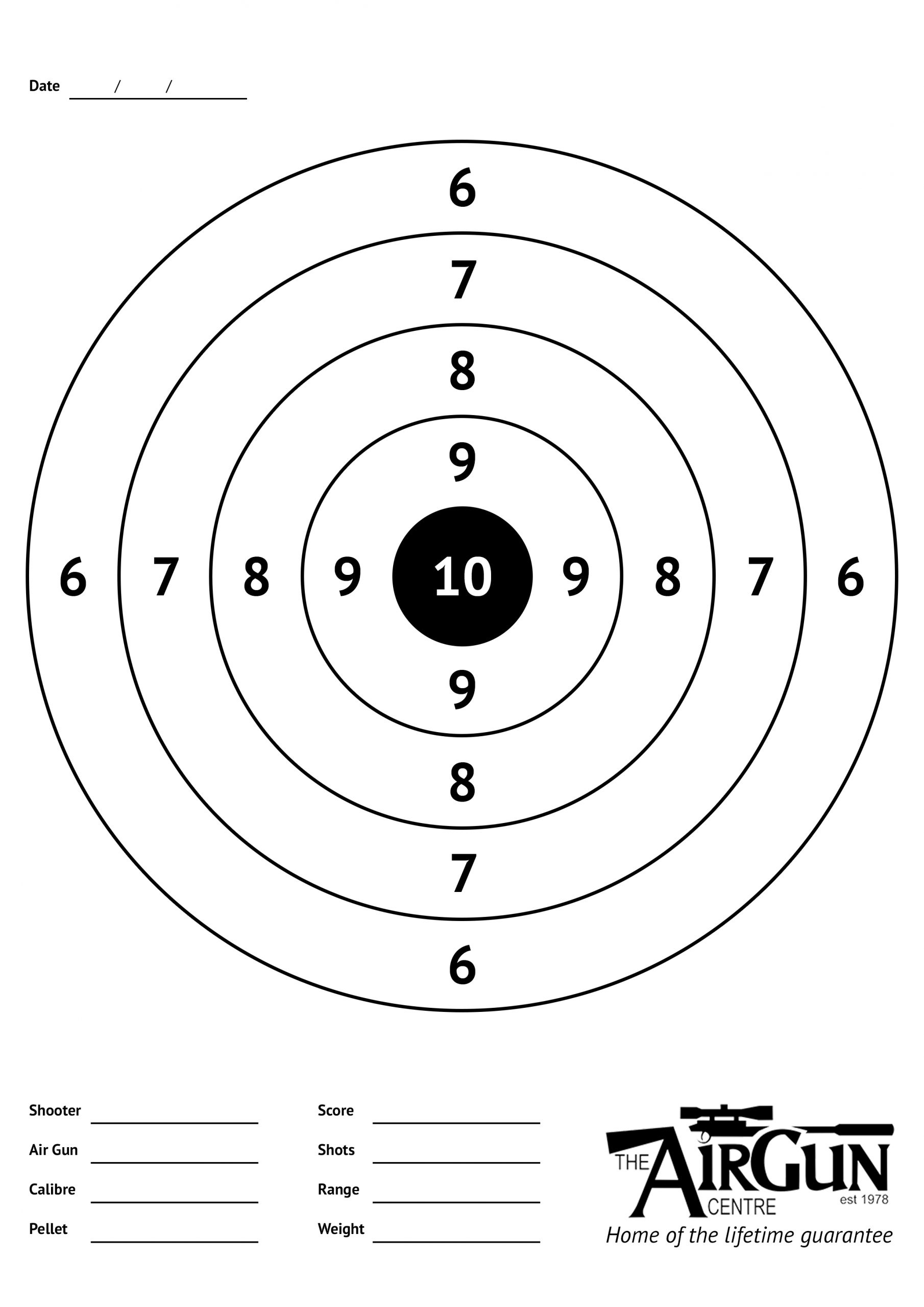 Free Printable Air Rifle Targets (A4, 17Cm &amp;amp; 14Cm) - The Airgun throughout Free Rifle Targets Printable