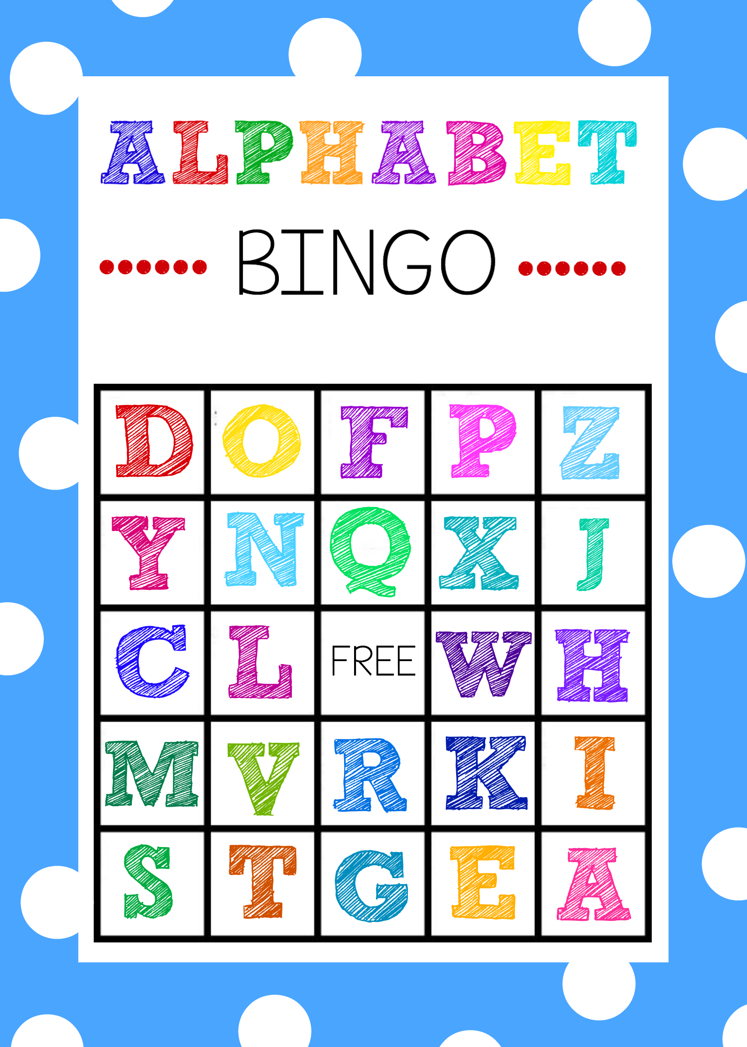 Free Printable Alphabet Bingo Game inside Free Printable Alphabet Bingo Cards