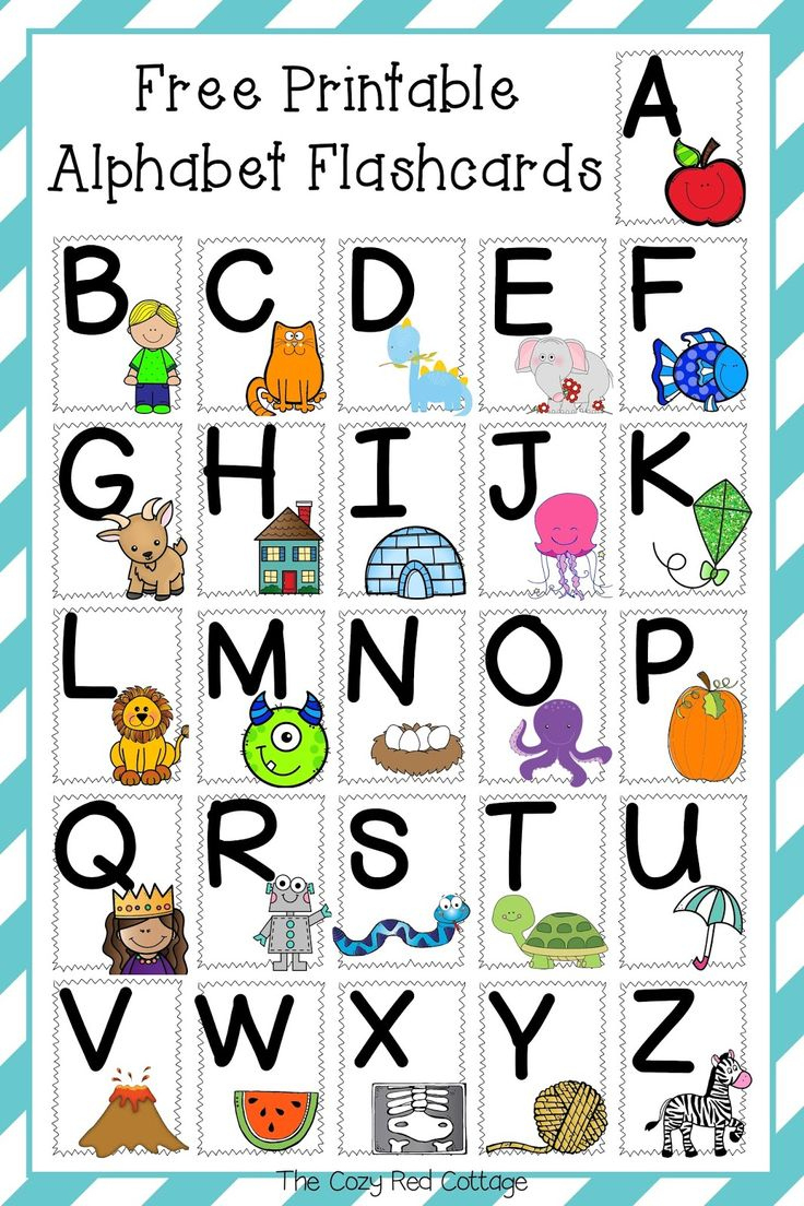 Free Printable Alphabet Flashcards pertaining to Free Printable Alphabet Letters Flashcards