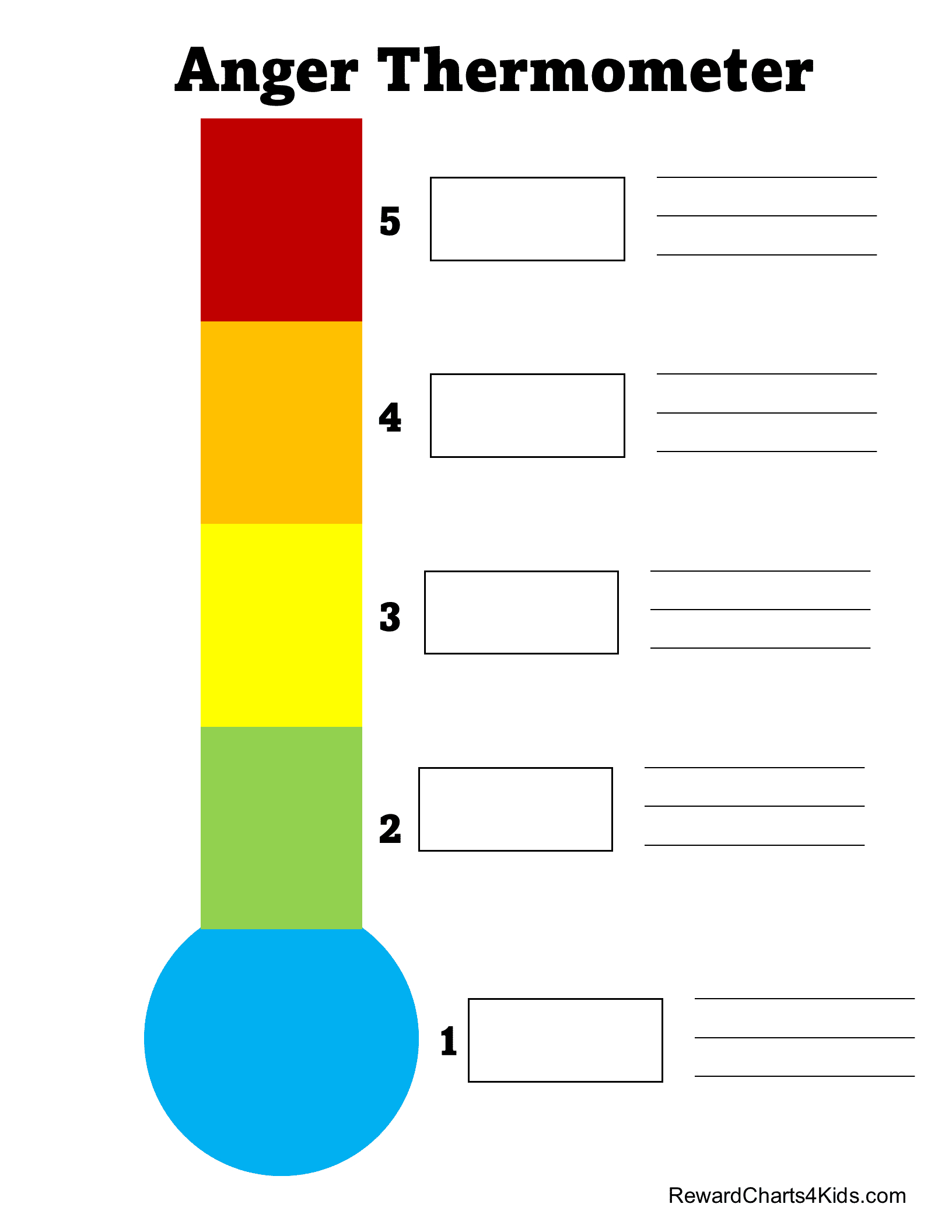 Free Printable Anger Thermometer | Editable Pdf - Worksheets Library with Free Printable Anger Thermometer Printable
