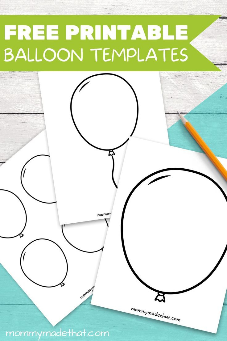Free Printable Balloon Templates (Different Sizes!!) with regard to Free Balloon Template Printable