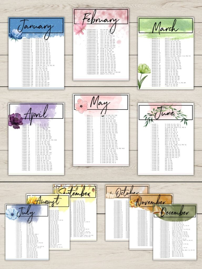 Free Printable Bible Reading Plans | Healing Home pertaining to Free Printable Bible Reading Chart