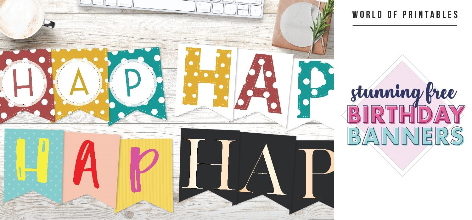Free Printable Birthday Banner Ideas For All Ages - World Of in Happy Birthday Banner Free Printable