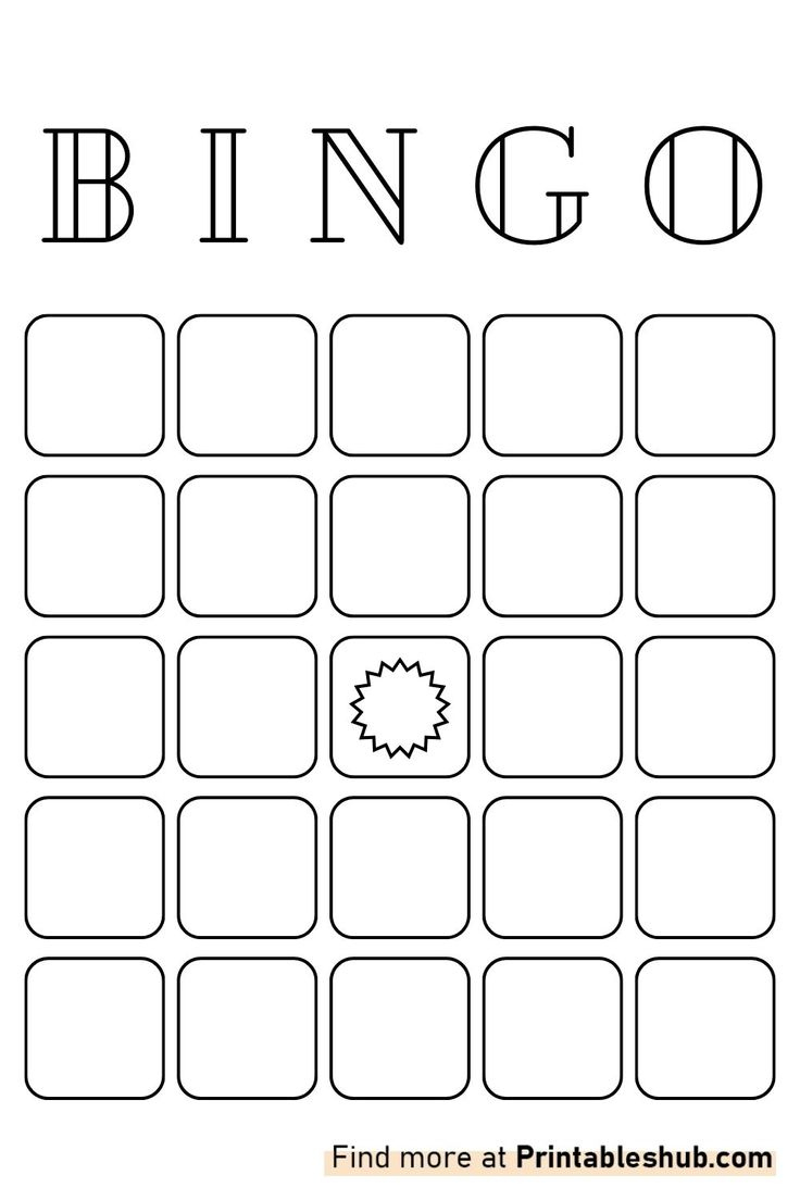 Free Printable Blank Bingo Cards Template [Pdf] (3X3, 4X4,5X5)(2 with Black and White Printable Bingo Cards