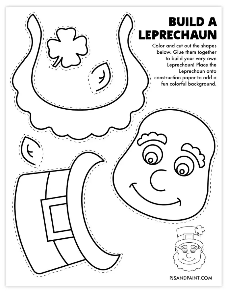 Free Printable Build A Leprechaun Craft - Pjs And Paint pertaining to Build a Leprechaun Printable