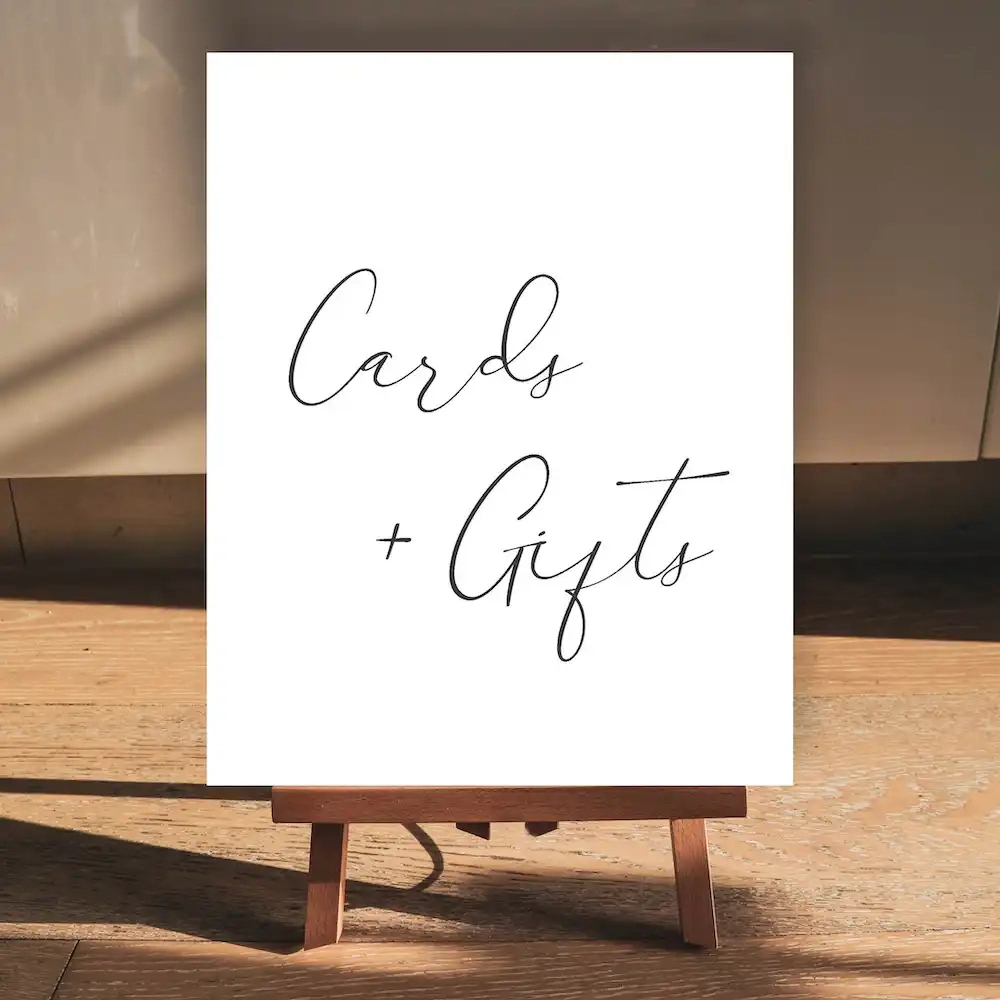 Free Printable Cards And Gifts Sign regarding Cards And Gifts Sign Free Printable