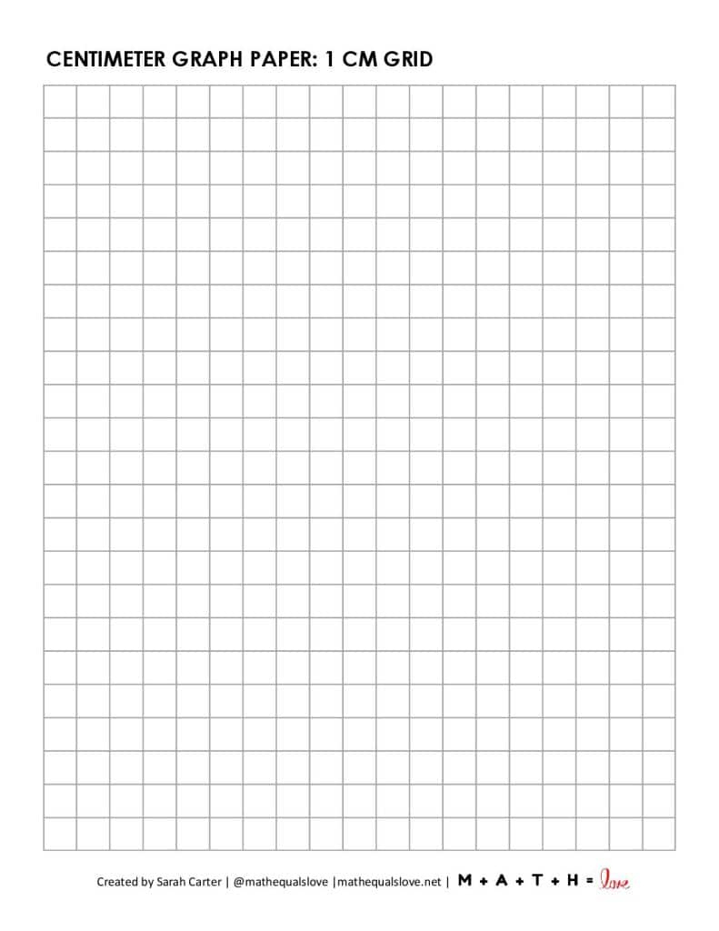 Free Printable Centimeter Graph Paper (1 Cm Grid) - Pdf within Printable One Centimeter Graph Paper