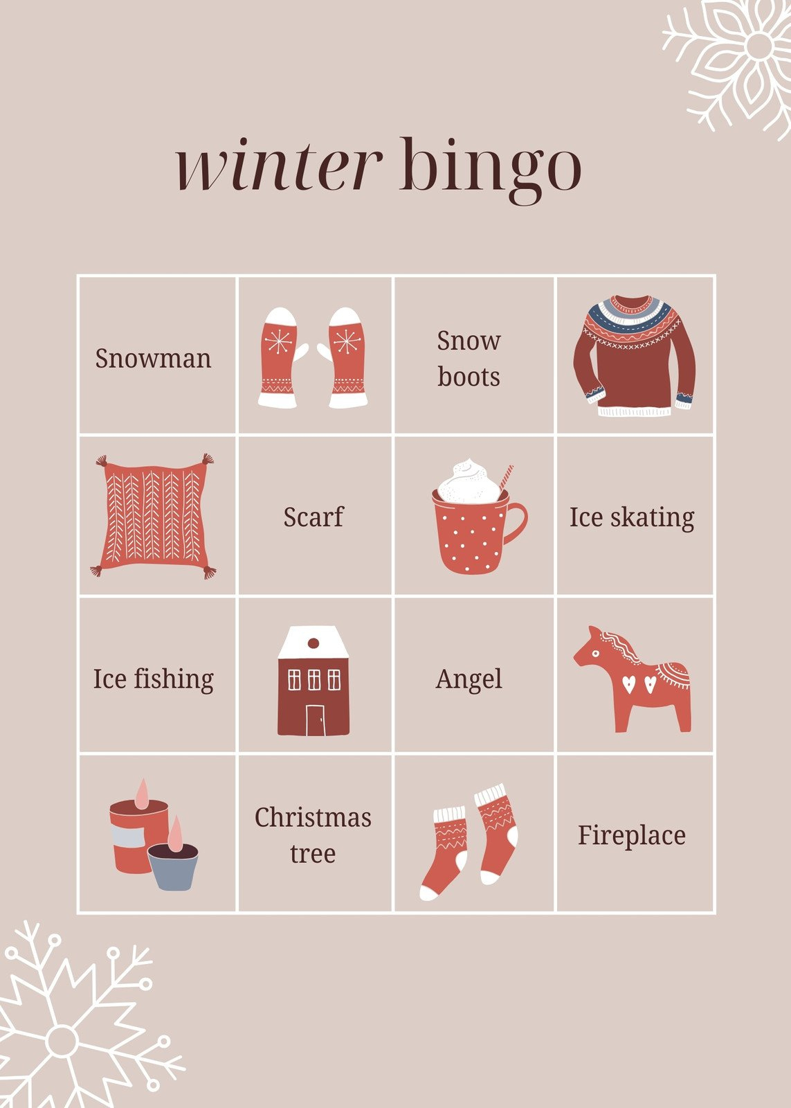 Free Printable Christmas Bingo Card Templates | Canva regarding Printable Xmas Bingo Cards