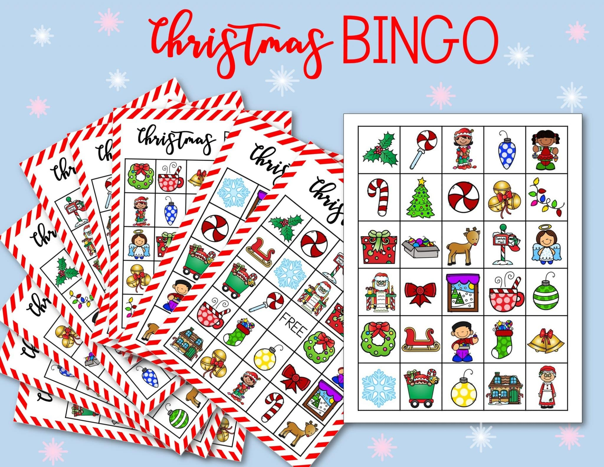 Free Printable Christmas Bingo Cards For Kids &amp;amp; Classrooms - Happy with regard to Holiday Bingo Cards Free