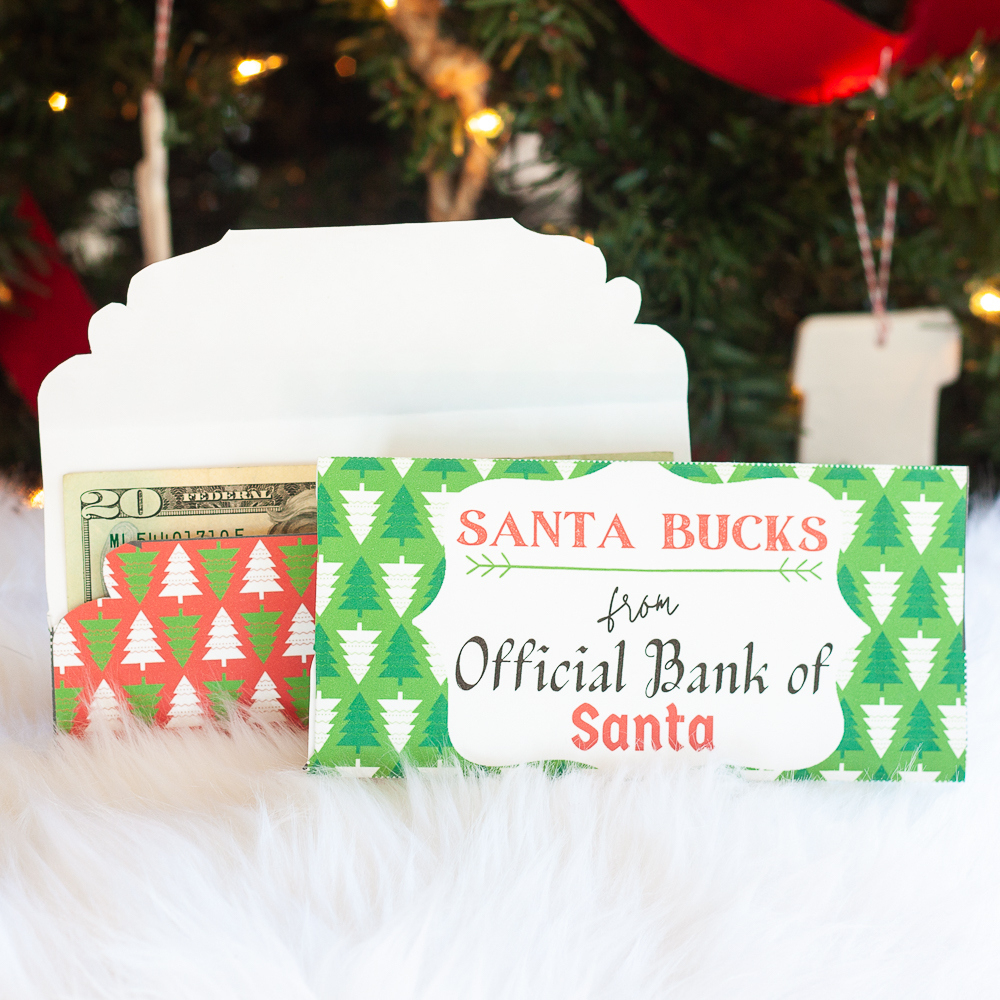Free Printable Christmas Money Holders - Sweet Pea for Free Printable Santa Bucks