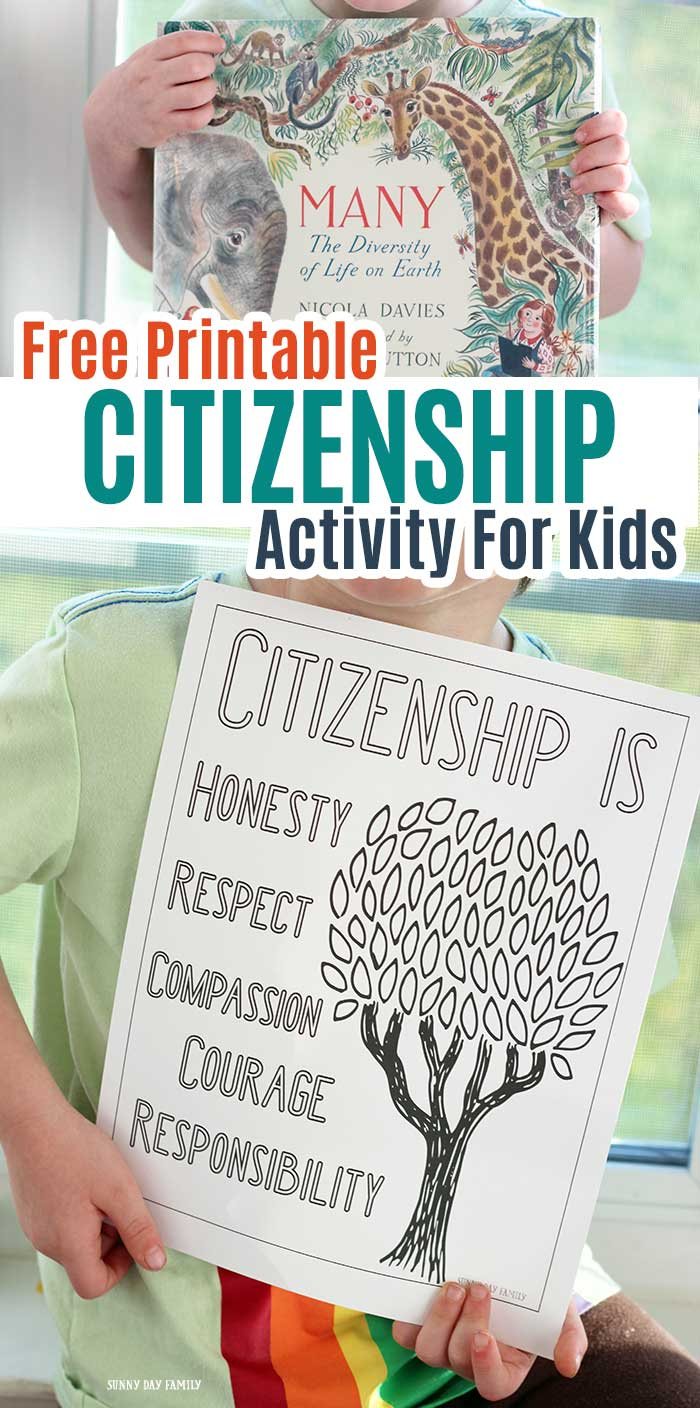 Free Printable Citizenship Activities For Kids &amp;amp; Families | Sunny pertaining to Free Citizenship Worksheets Printables