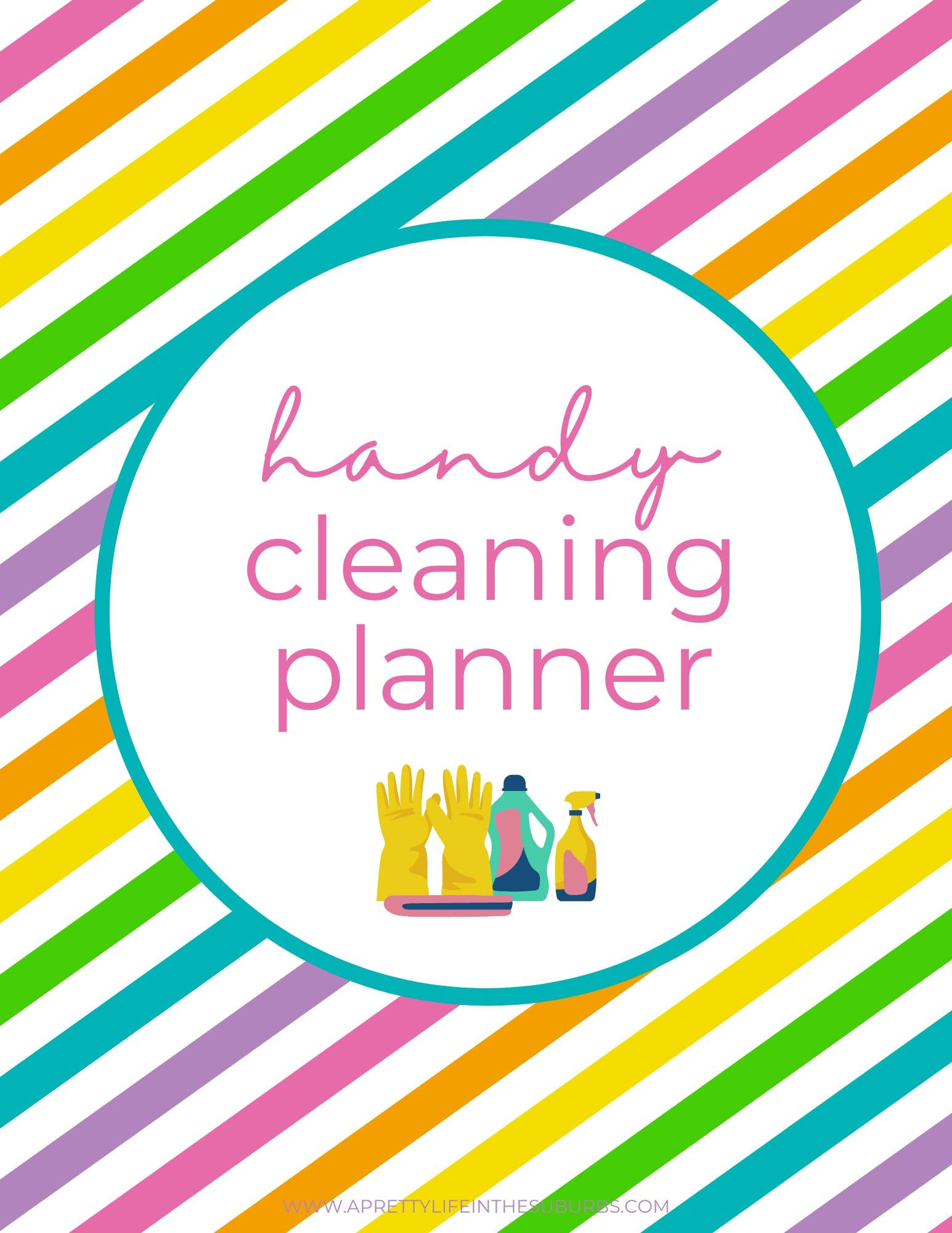 Free Printable Cleaning Planner - A Pretty Life In The Suburbs pertaining to Free Printable Cleaning Binder