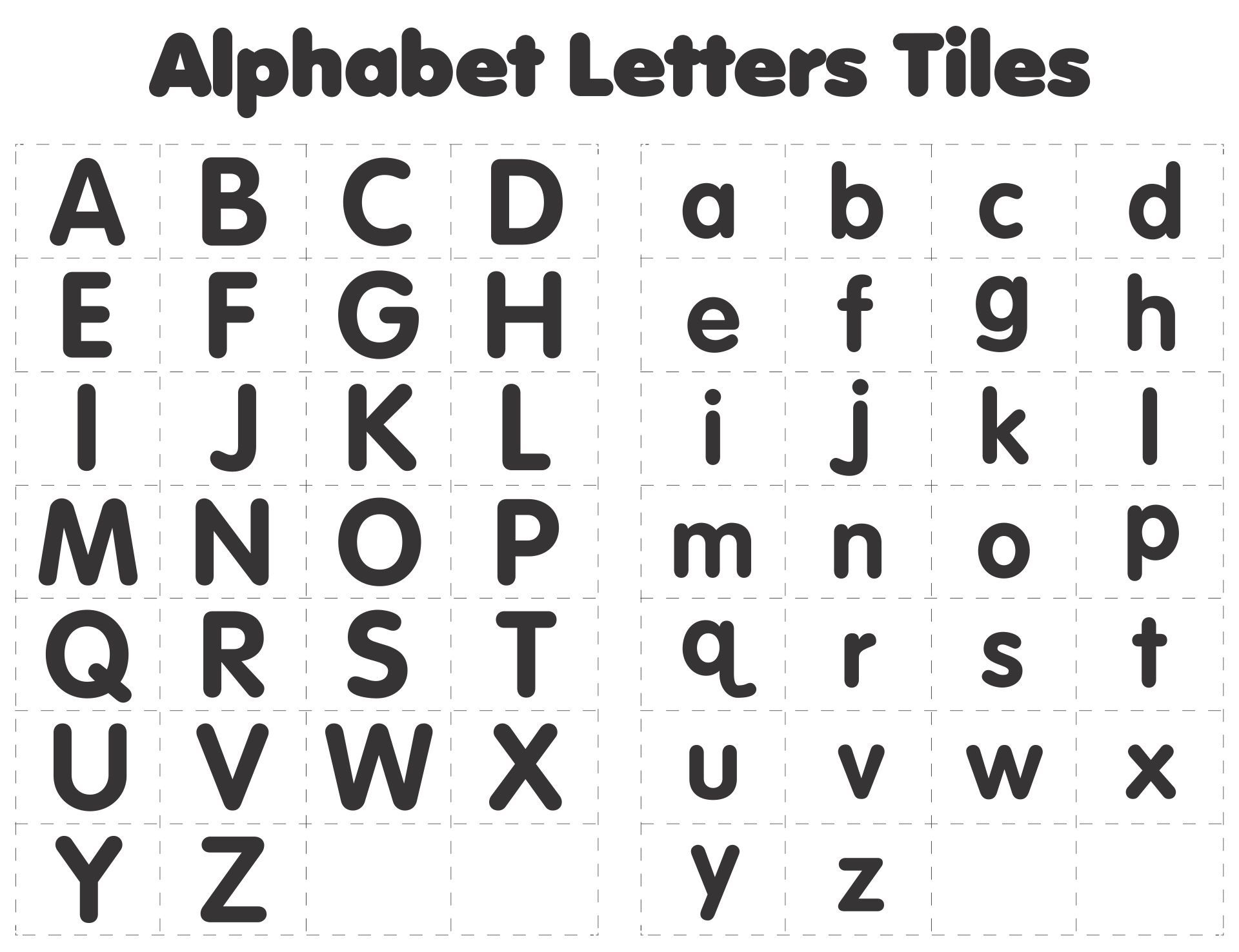Free Printable Colorful Cartoon Letters Alphabet - Freebie Finding regarding Alphabet Letter Tiles Printable