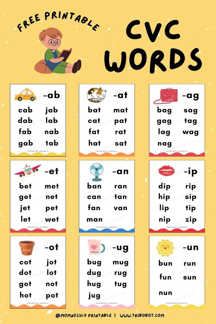 Free Printable Cvc Words inside Cvc Words Free Printables