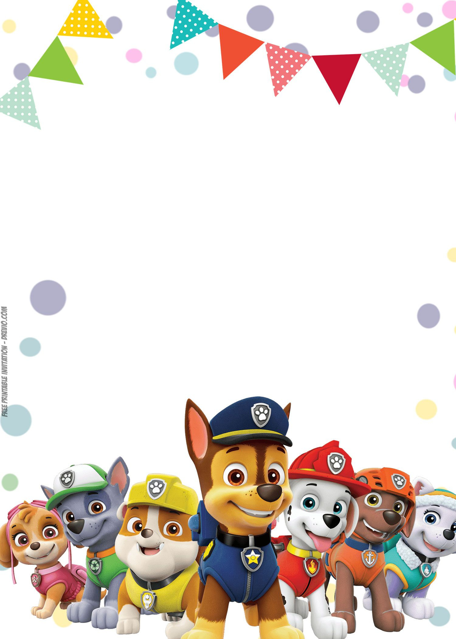 Free Printable Delighted Dogs Invitation Templates throughout Free Paw Patrol Printable Birthday Invitations