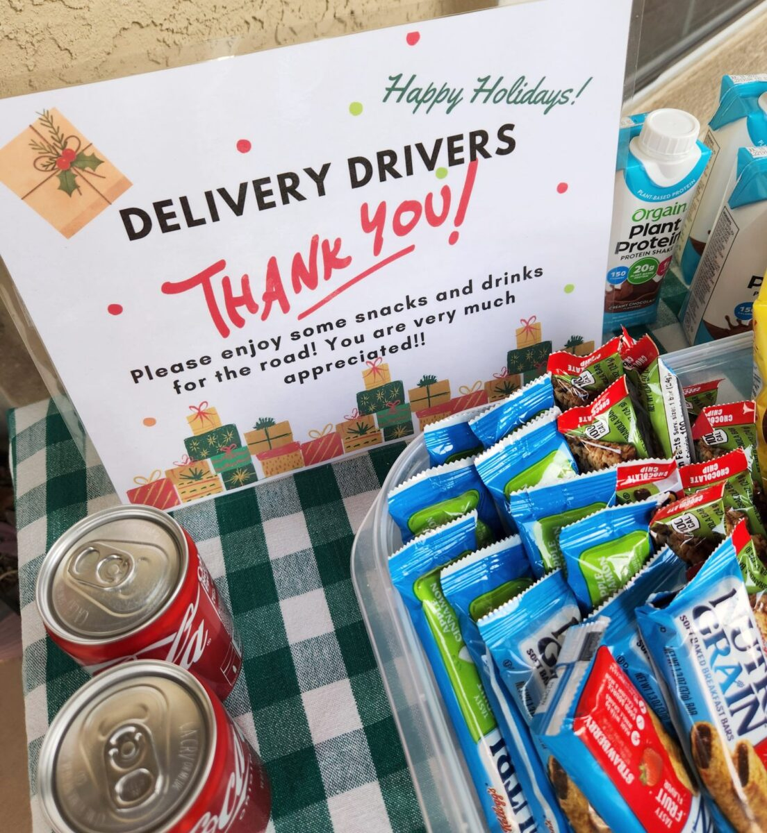 Free Printable Delivery Driver Snack Sign (2 Versions!) - Leap Of pertaining to Free Printable Delivery Driver Snack Sign