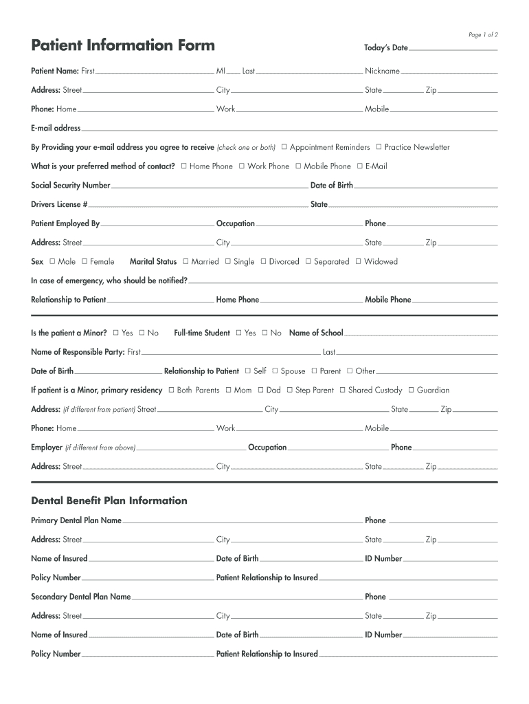 Free Printable Dental Forms: Fill Out &amp;amp; Sign Online | Dochub in Free Printable New Patient Dental Forms