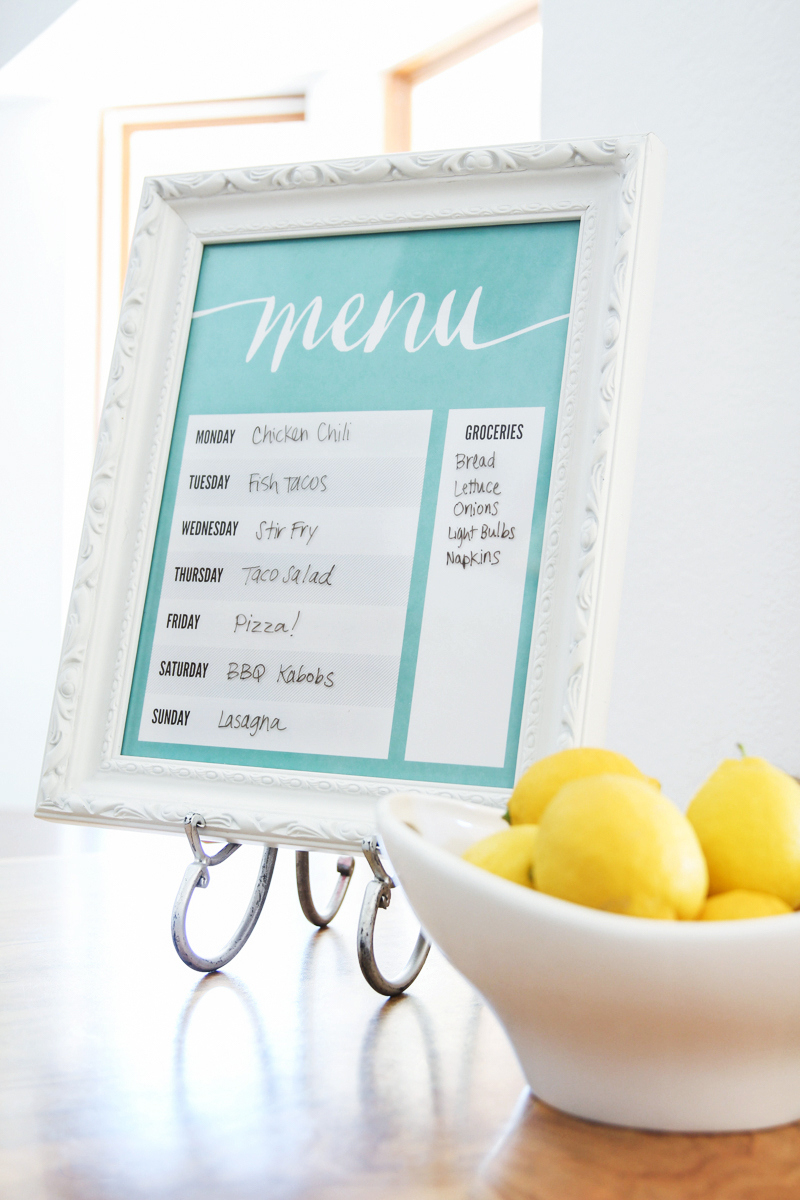 Free Printable Dry Erase Menu Board - Tatertots And Jello with Printable Dry Erase Board