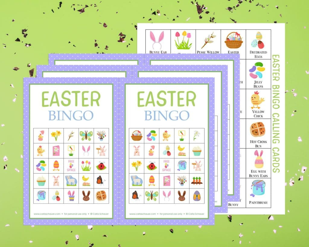 Free Printable Easter Bingo Cards (For All Ages!) - Carla Schauer with Printable Free Printable Printable Easter Bingo Cards