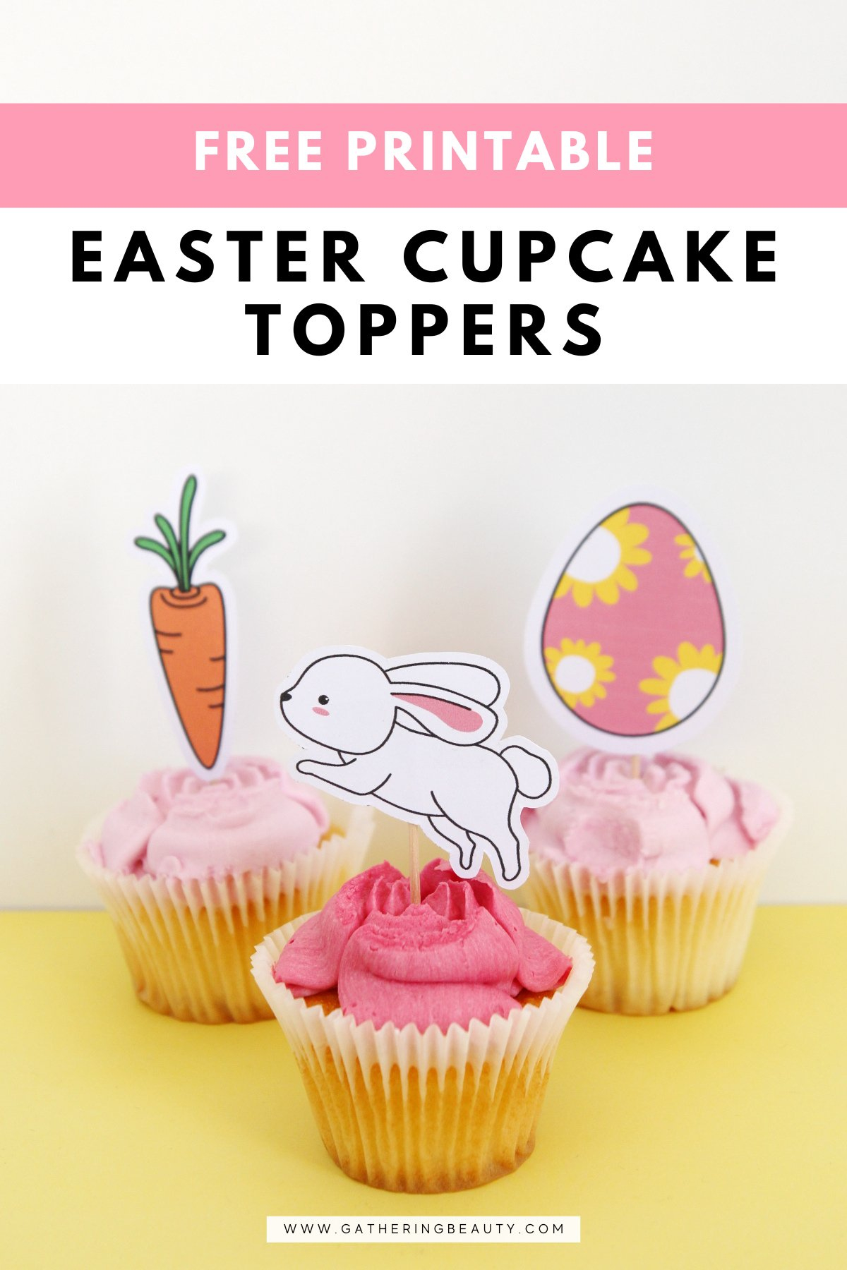 Free Printable Easter Cupcake Toppers — Gathering Beauty intended for Free Printable Easter Cupcake Toppers