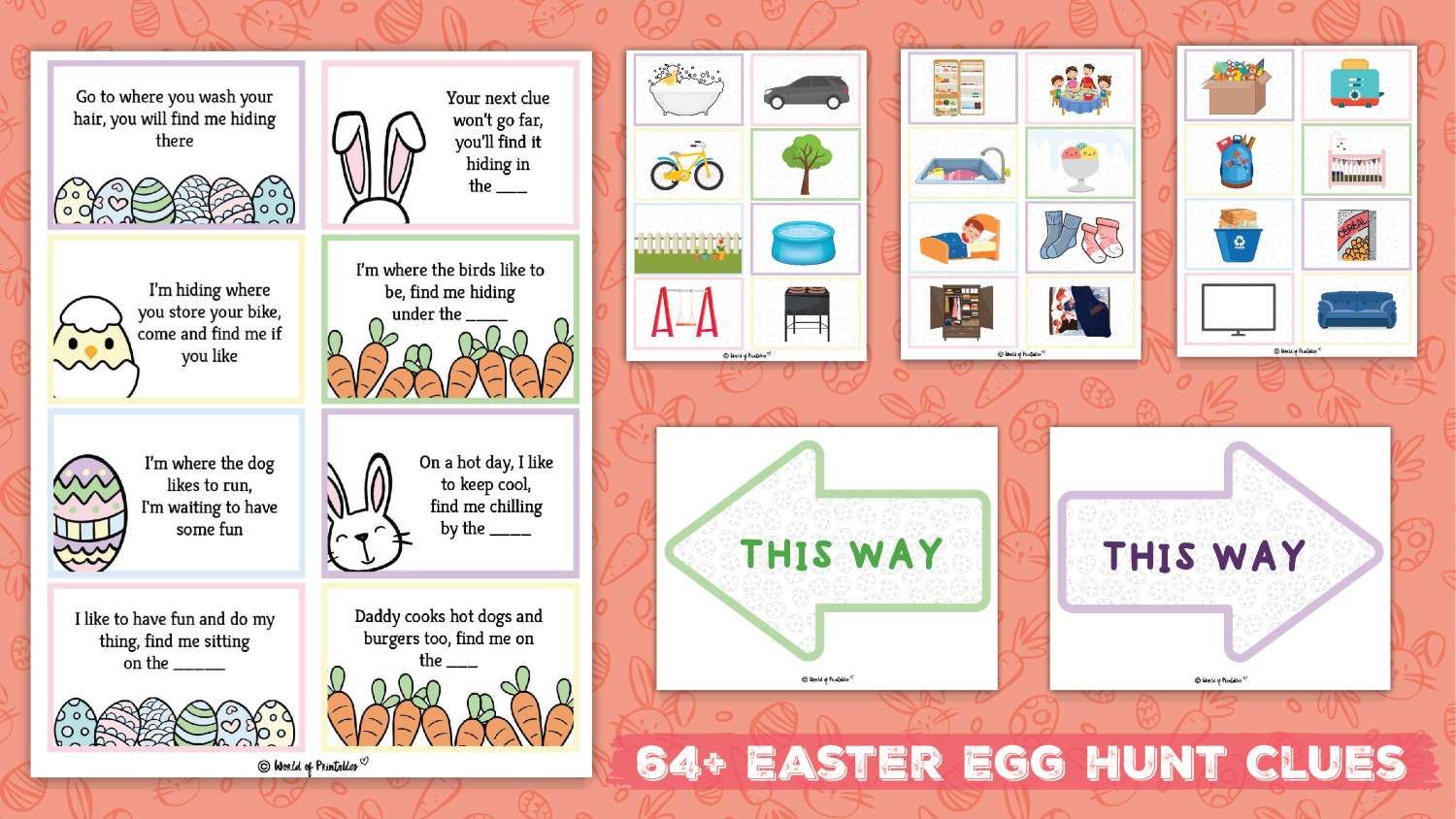 Free Printable Easter Egg Hunt Clues - World Of Printables in Free Easter Egg Hunt Printables