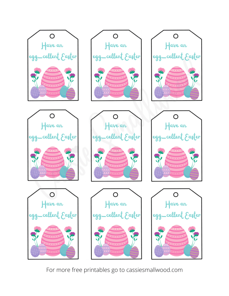 Free Printable Easter Tags {20 Unique Designs} - Cassie Smallwood for Printable Easter Egg Name Tags