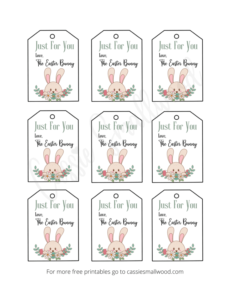 Free Printable Easter Tags {20 Unique Designs} - Cassie Smallwood in Easter Tags Printable Free