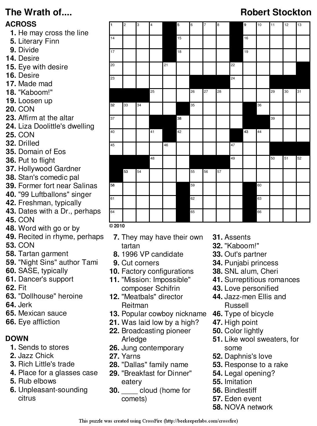 Free Printable Easy Crossword Puzzles For Beginners - Worksheets with regard to Crosswords For Beginners Printable