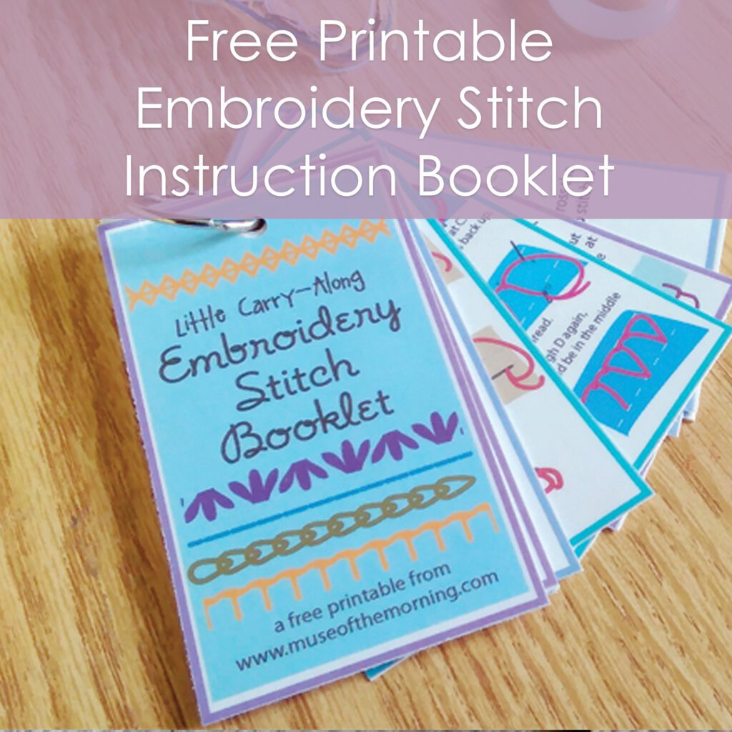 Free Printable Embroidery Stitch Binder Ring Instruction Booklet for Printable Embroidery Stitch Guide