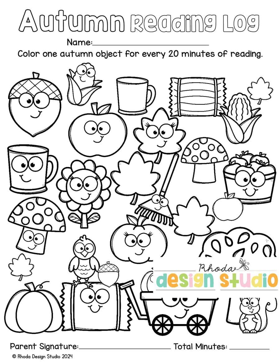 Free Printable Fall Reading Logs For Autumn Homework And Tracking pertaining to October Reading Log Free Printable