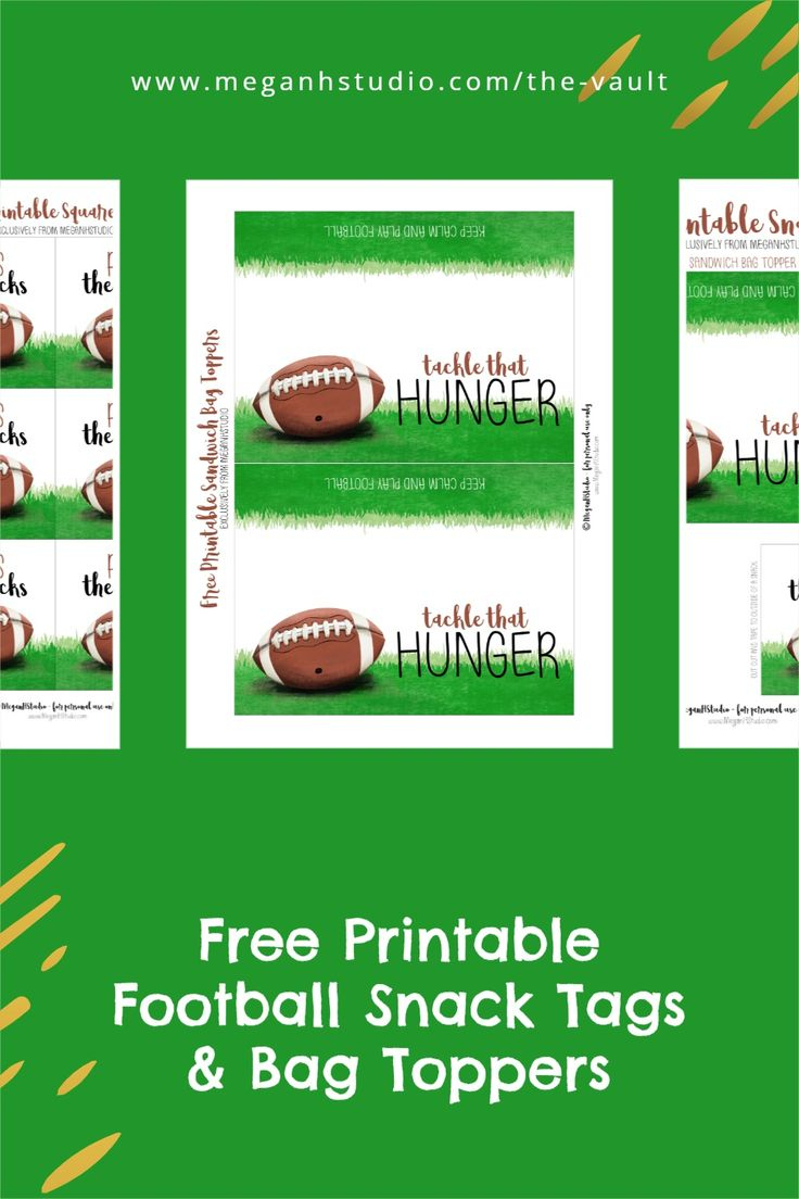 Free Printable Football Bag Toppers And Snack Tags, Football Party within Free Printable Football Tags