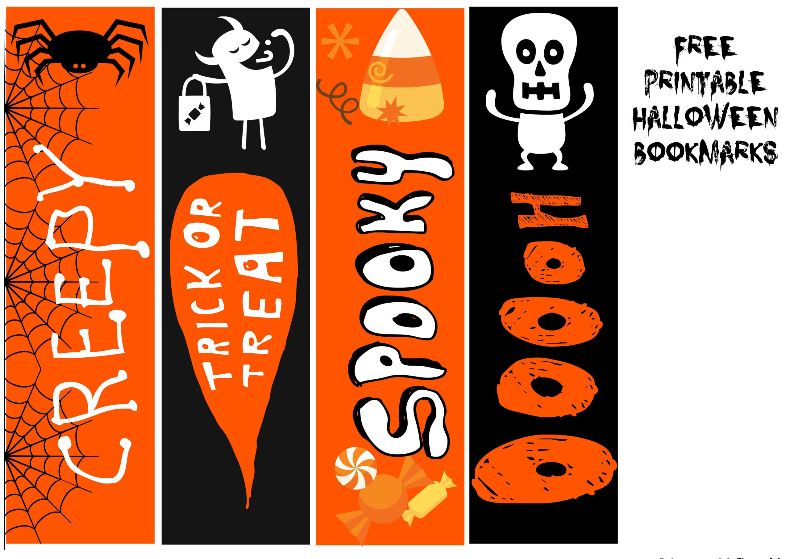 Free Printable Halloween Bookmarks - Onion Rings &amp;amp; Things inside Halloween Bookmarks Printable Free
