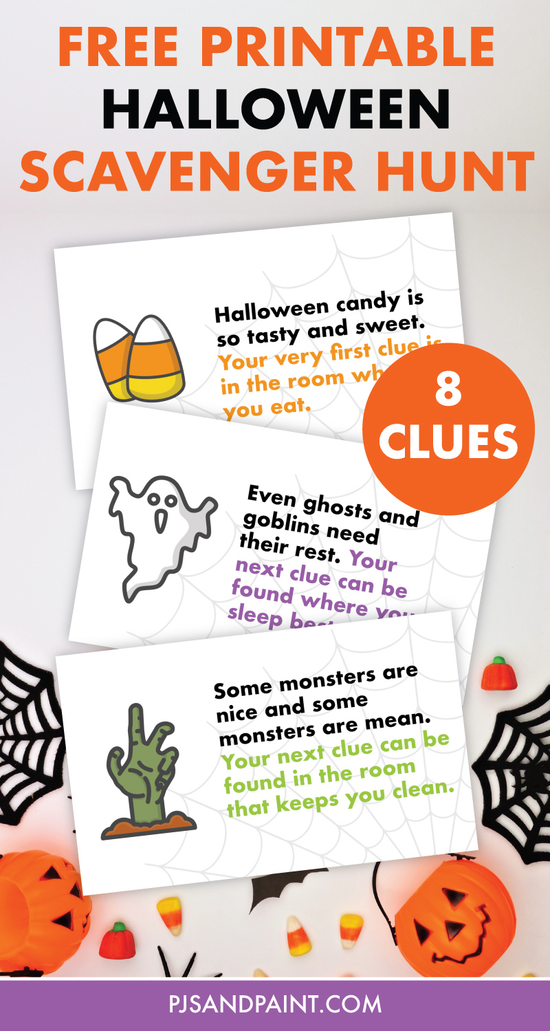 Free Printable Halloween Scavenger Hunt For Kids - Pjs And Paint within Free Halloween Scavenger Hunt Printable