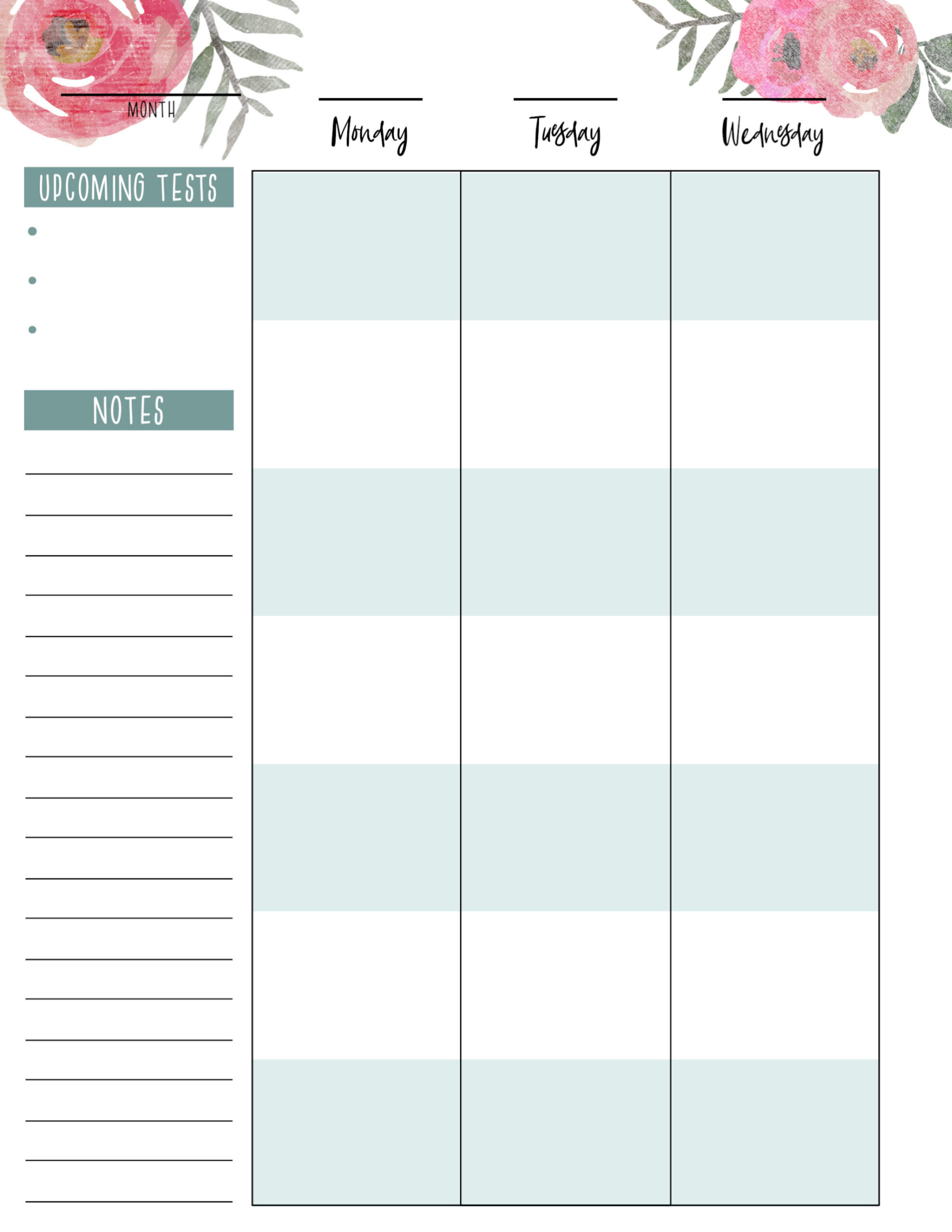 Free Printable Happy Planner Student Pages - Paper Trail Design pertaining to Free Printable Happy Planner Inserts