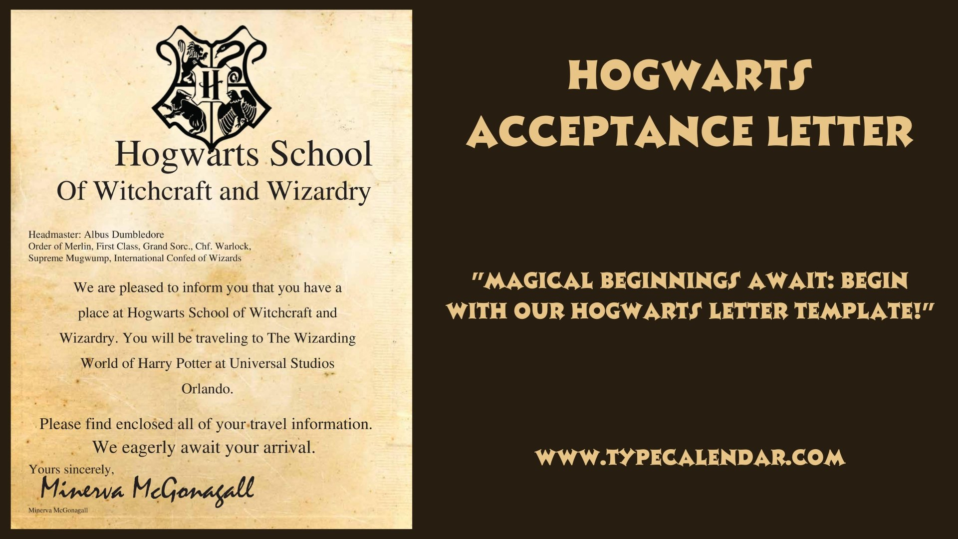 Free Printable Harry Potter Hogwarts Acceptance Letter Templates with Printable Hogwarts Acceptance Letter Free