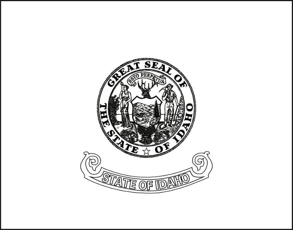 Free Printable Idaho State Flag &amp;amp; Color Book Pages | 8½ X 11 in Idaho State Flag Printable