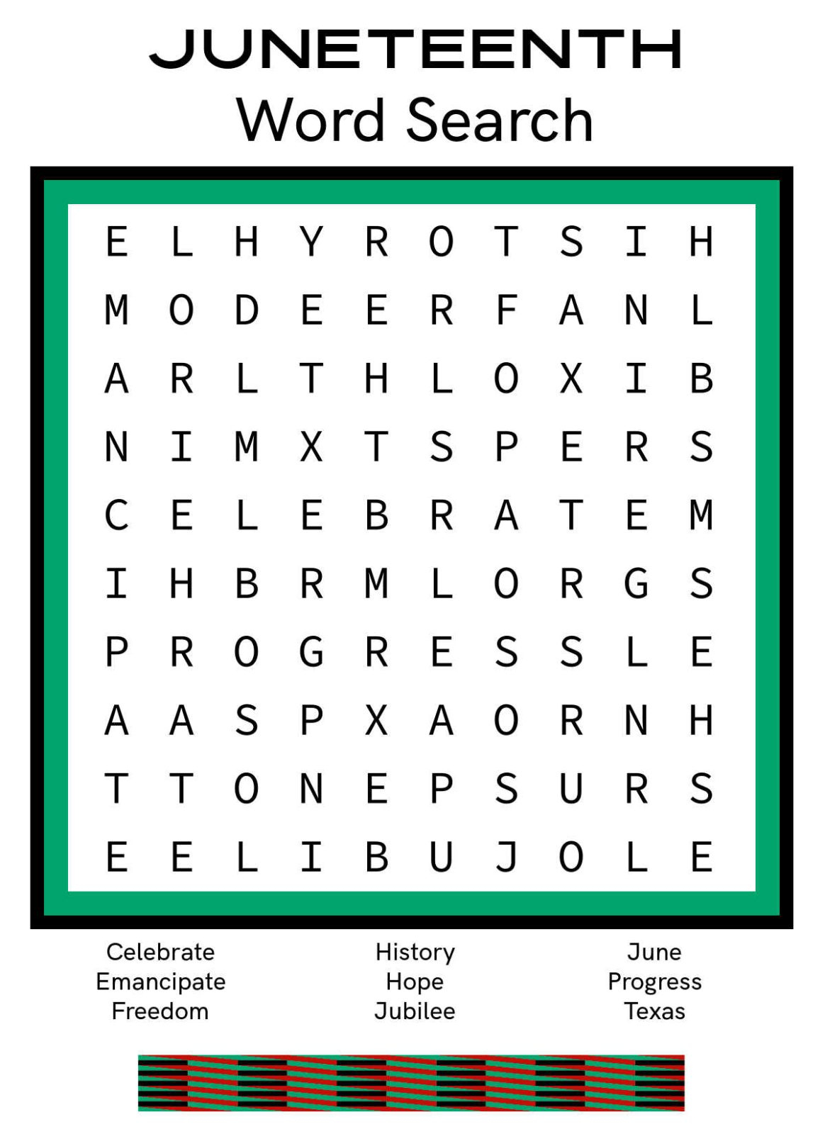 Free Printable Juneteenth Word Search - Mama Likes This in Free Printable Juneteenth Word Search