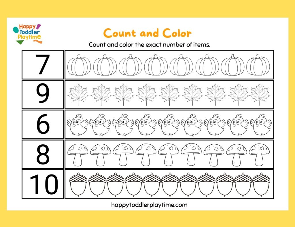 Free Printable Kindergarten Counting Worksheets - Happy Toddler within Counting Lesson Worksheet Printable