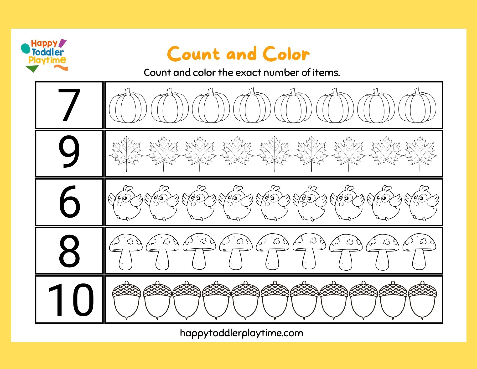 Free Printable Kindergarten Counting Worksheets - Happy Toddler within Printable Let&amp;#039;S Make 10 Worksheet