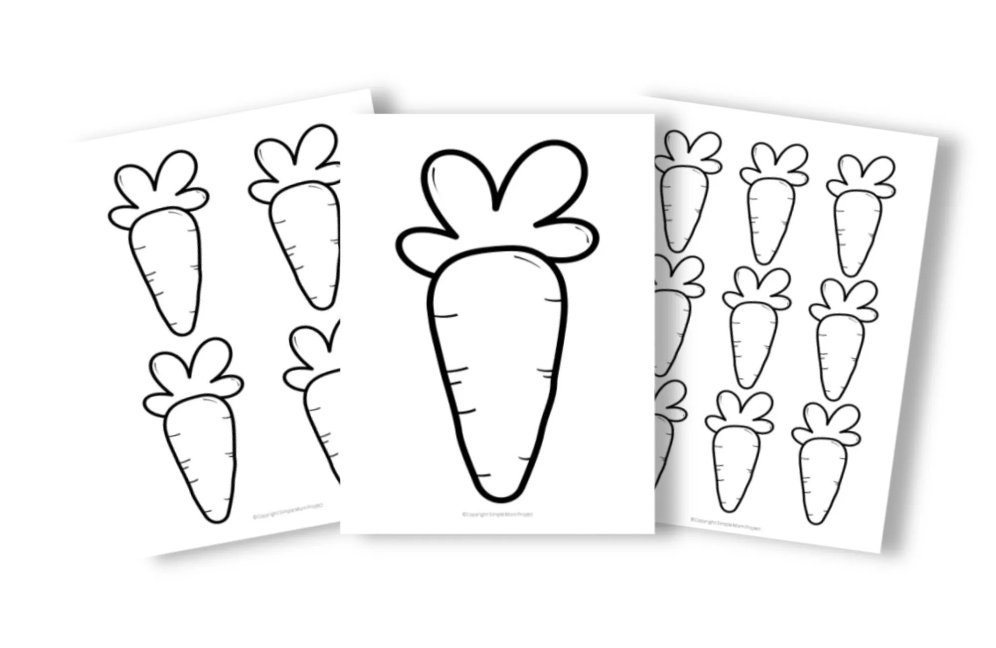 Free Printable Large, Medium And Small Carrot Templates – Simple with regard to Cut Out Carrot Template Printable