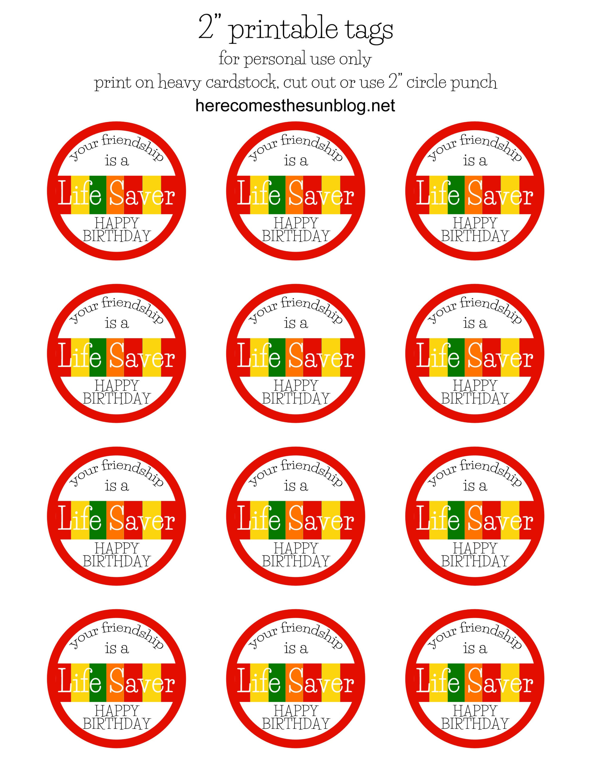 Free Printable Lifesaver Gift Tags - Printable Party Favors with Free Printable Lifesaver Tags
