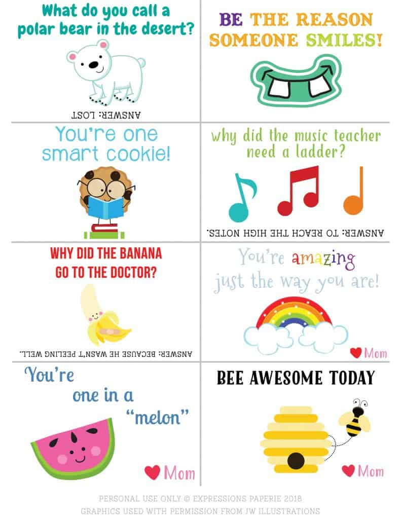 Free Printable Lunch Notes - Printable Party Favors with regard to Free Printable Lunchbox Notes