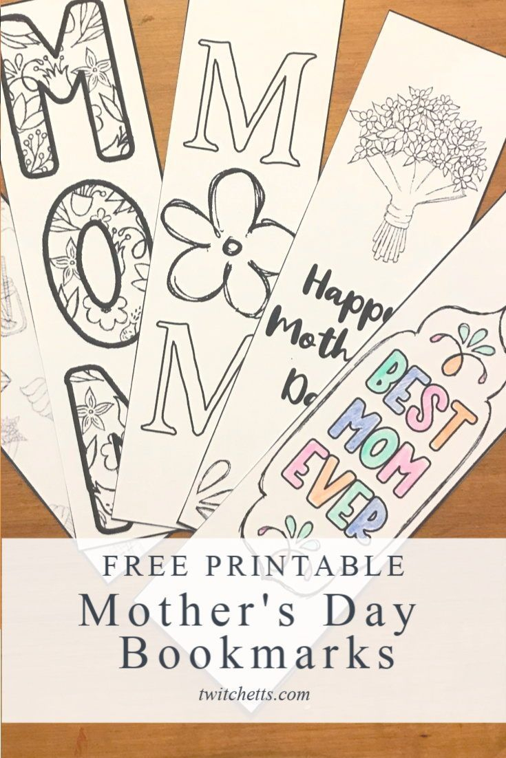 Free Printable - Mother&amp;#039;S Day Bookmarks intended for Free Printable Mother&amp;amp;#039;s Day Bookmarks to Color