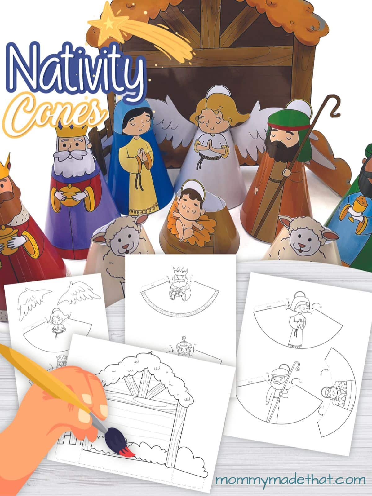 Free Printable Nativity Scene (Super Cute 3D Scene!) inside Free Printable Nativity Set